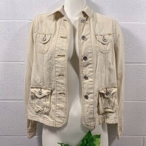 Vintage cream coloured Levi Strauss cotton jacket​​​​​​​​​​​